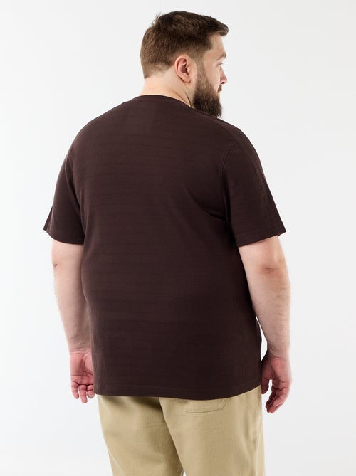 Camiseta de tejido fantasía acanalado - Kiabi