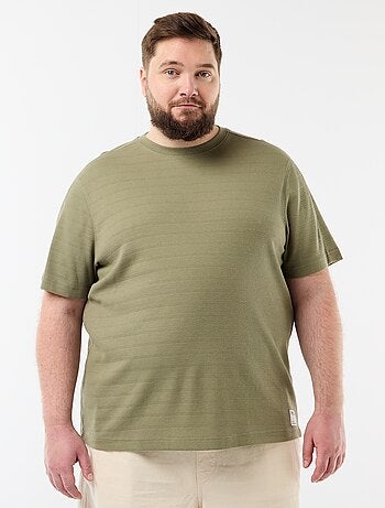 Camiseta de tejido fantasía acanalado