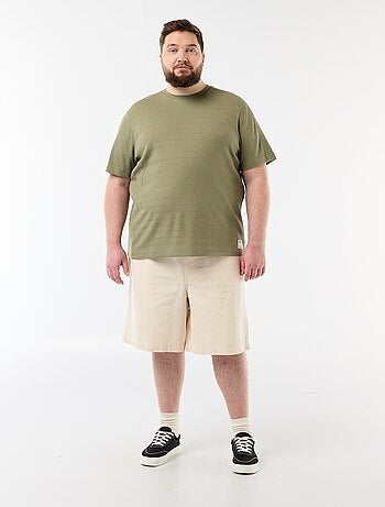 Camiseta de tejido fantasía acanalado