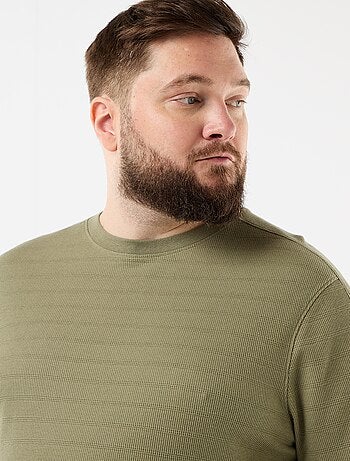 Camiseta de tejido fantasía acanalado