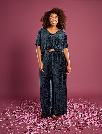 Camiseta de terciopelo de manga corta