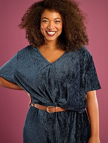 Camiseta de terciopelo de manga corta