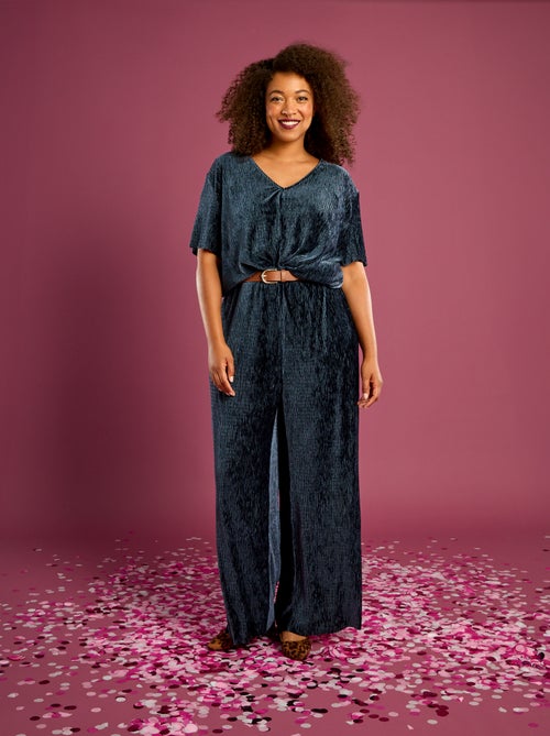 Camiseta de terciopelo de manga corta - Kiabi