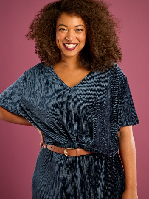 Camiseta de terciopelo de manga corta - Kiabi