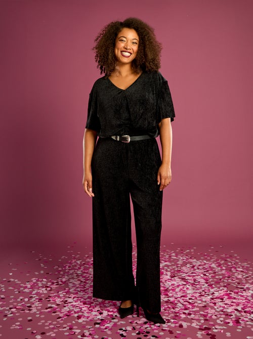 Camiseta de terciopelo de manga corta - Kiabi