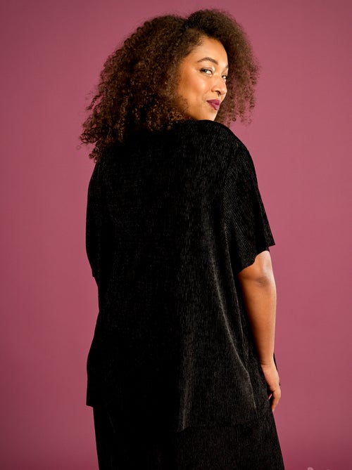 Camiseta de terciopelo de manga corta - Kiabi