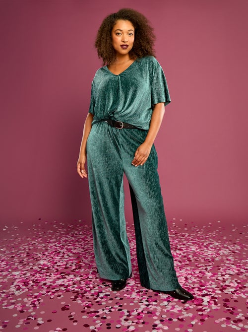 Camiseta de terciopelo de manga corta - Kiabi