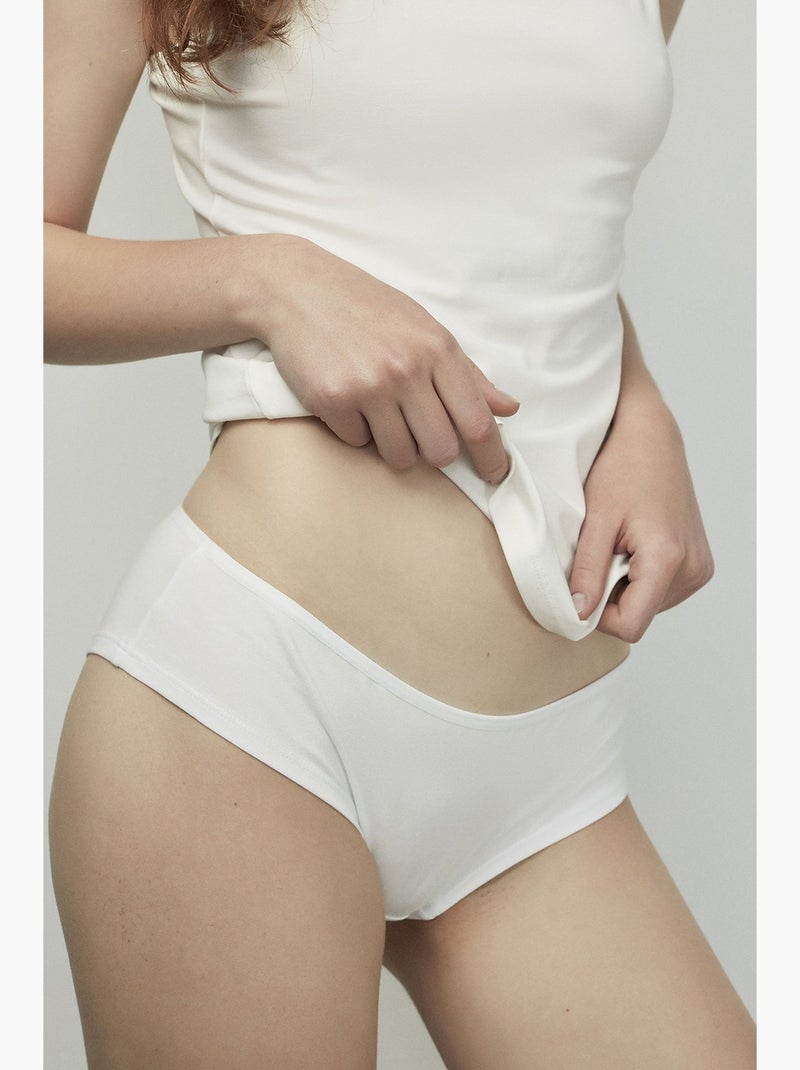 Camiseta de tirantes acanalada de mezcla de algodón penti Blanco - Kiabi