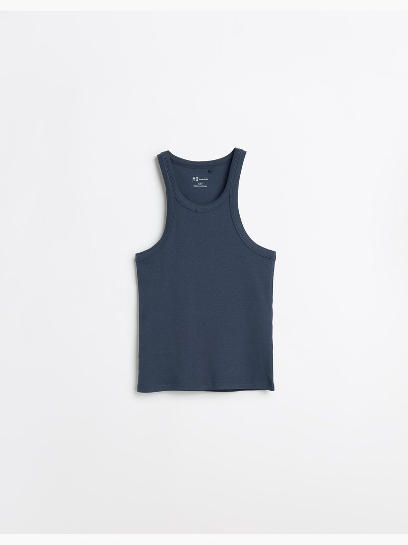 Camiseta de tirantes acanalada, MO Fashion Azul - Kiabi