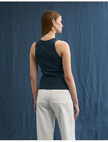 Camiseta de tirantes acanalada, MO Fashion