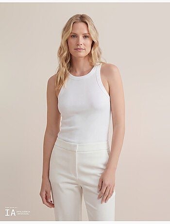 Camiseta de tirantes acanalada, MO Fashion