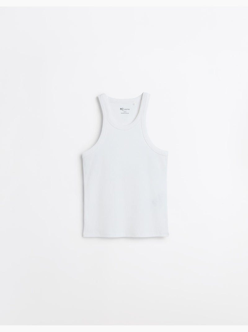 Camiseta de tirantes acanalada, MO Fashion Blanco - Kiabi