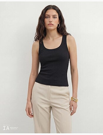 Camiseta de tirantes acanalada, MO Fashion