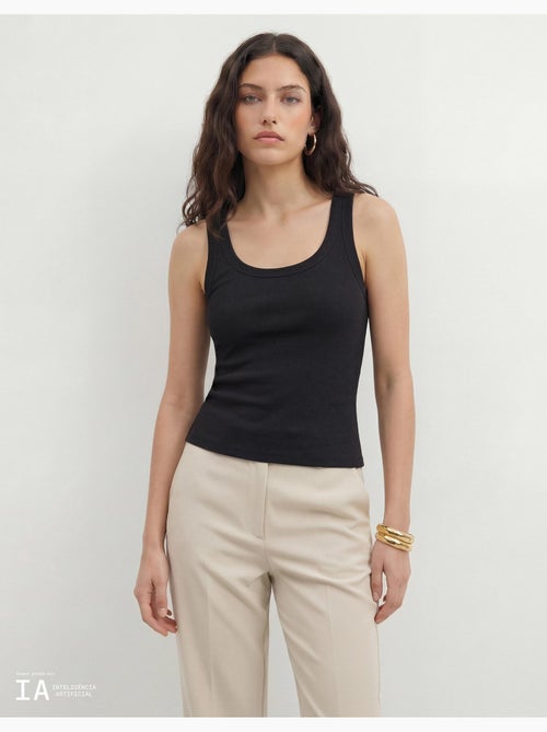 Camiseta de tirantes acanalada, MO Fashion - Kiabi Camiseta de tirantes acanalada, MO Fashion - Kiabi