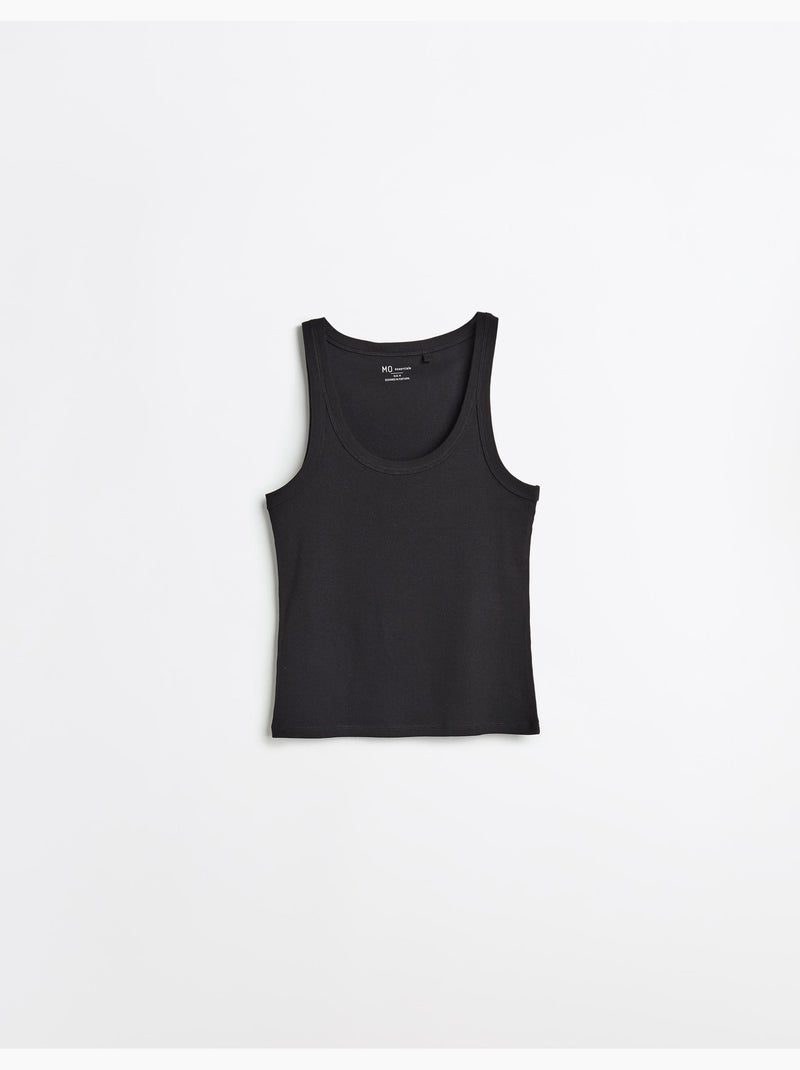 Camiseta de tirantes acanalada, MO Fashion Negro - Kiabi