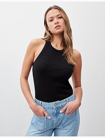 Camiseta de tirantes acanalada, MO Fashion
