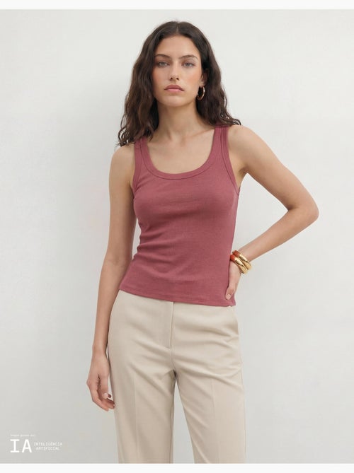 Camiseta de tirantes acanalada, MO Fashion - Kiabi