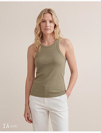 Camiseta de tirantes acanalada, MO Fashion