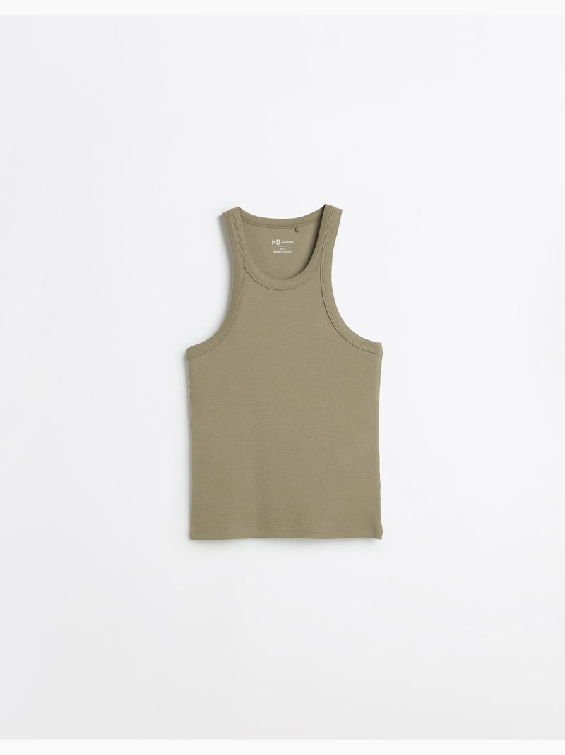 Camiseta de tirantes acanalada, MO Fashion Verde - Kiabi
