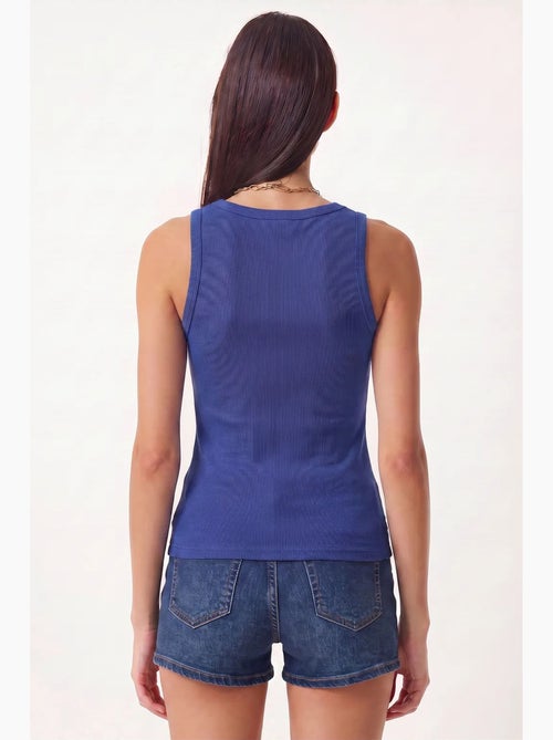 Camiseta de tirantes ajustada de algodón con cuello en u istanbul - Kiabi
