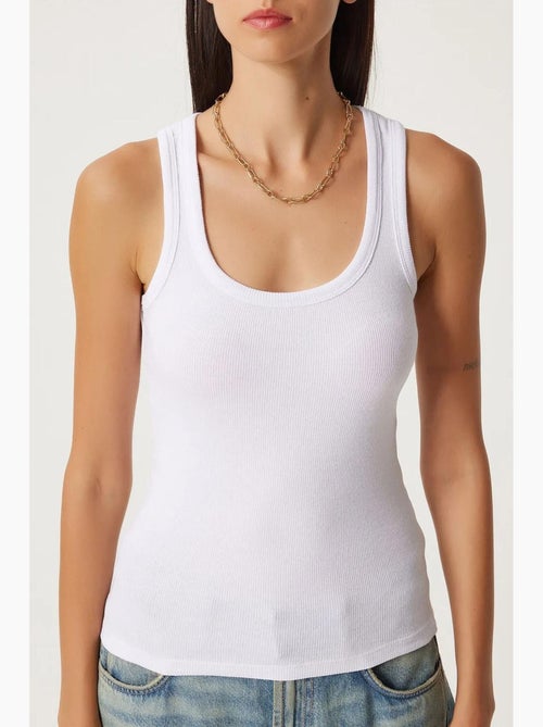 Camiseta de tirantes ajustada de algodón con cuello en u istanbul - Kiabi