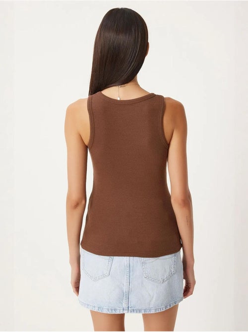 Camiseta de tirantes ajustada de algodón con cuello en u istanbul - Kiabi