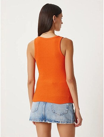 Camiseta de tirantes ajustada de algodón con cuello en u istanbul