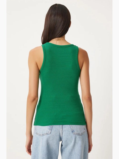 Camiseta de tirantes ajustada de algodón con cuello en u istanbul - Kiabi
