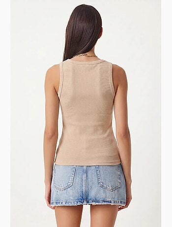 Camiseta de tirantes ajustada de punto con cuello en u, pack de 2 istanbul