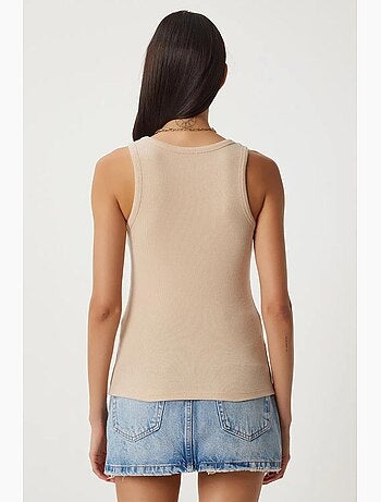 Camiseta de tirantes ajustada de punto con cuello en u, pack de 2 istanbul