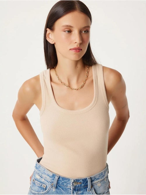 Camiseta de tirantes ajustada de punto con cuello en u, pack de 2 istanbul - Kiabi Camiseta de tirantes ajustada de punto con cuello en u, pack de 2 istanbul - Kiabi