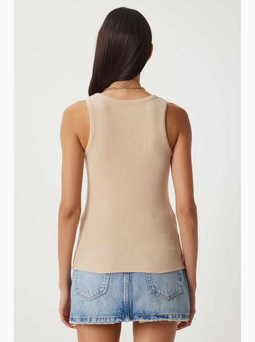 Camiseta de tirantes ajustada de punto con cuello en u, pack de 2 istanbul - Kiabi Camiseta de tirantes ajustada de punto con cuello en u, pack de 2 istanbul - Kiabi