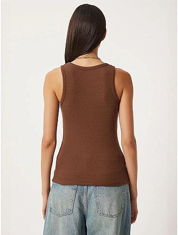 Camiseta de tirantes ajustada de punto con cuello en u, pack de 2 istanbul