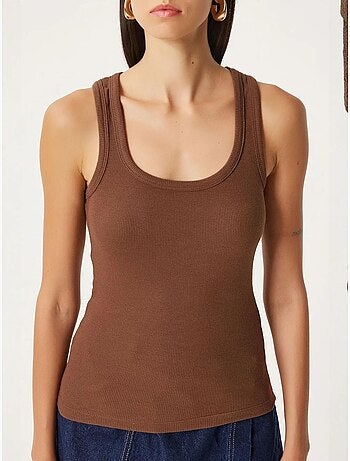 Camiseta de tirantes ajustada de punto con cuello en u, pack de 2 istanbul