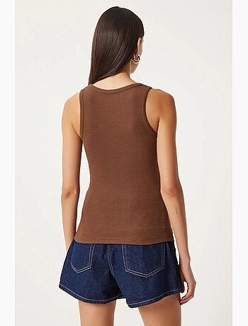 Camiseta de tirantes ajustada de punto con cuello en u, pack de 2 istanbul