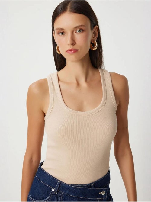Camiseta de tirantes ajustada de punto con cuello en u, pack de 2 istanbul - Kiabi Camiseta de tirantes ajustada de punto con cuello en u, pack de 2 istanbul - Kiabi