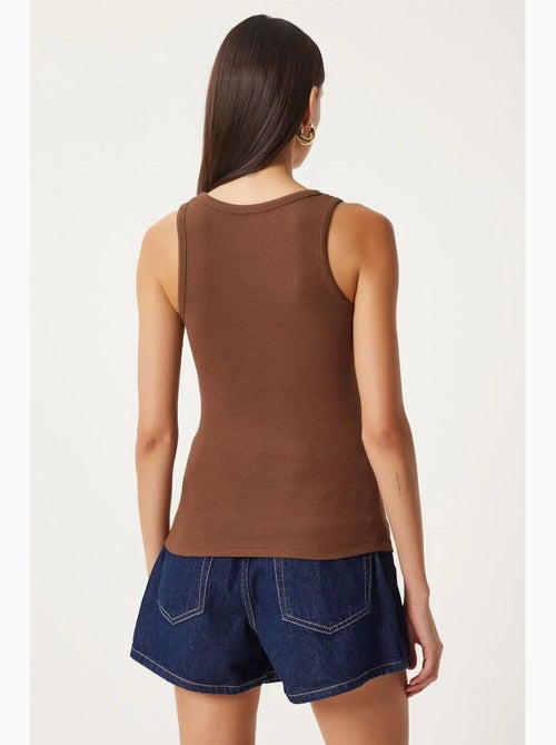 Camiseta de tirantes ajustada de punto con cuello en u, pack de 2 istanbul - Kiabi Camiseta de tirantes ajustada de punto con cuello en u, pack de 2 istanbul - Kiabi
