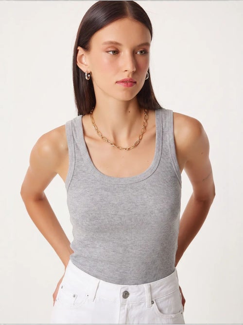 Camiseta de tirantes ajustada de punto con cuello en u, pack de 2 istanbul - Kiabi Camiseta de tirantes ajustada de punto con cuello en u, pack de 2 istanbul - Kiabi