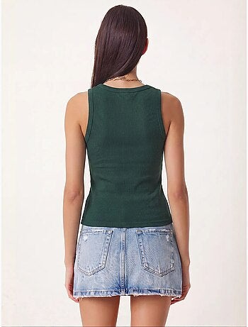 Camiseta de tirantes ajustada de punto con cuello en u, pack de 2 istanbul