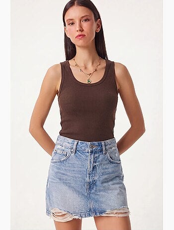 Camiseta de tirantes ajustada de punto con cuello en u, pack de 2 istanbul