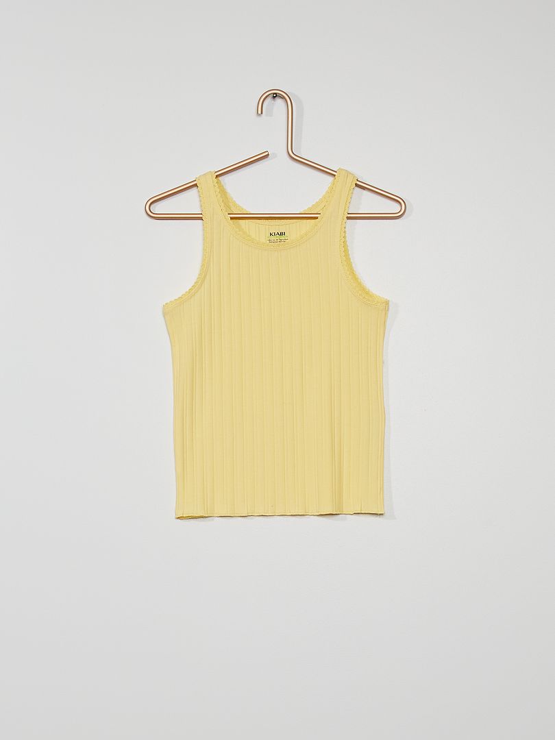 Camiseta de tirantes amarillo suave - Kiabi
