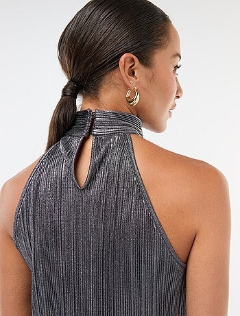 Camiseta de tirantes americana en punto plisado