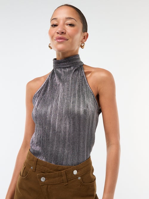 Camiseta de tirantes americana en punto plisado - Kiabi