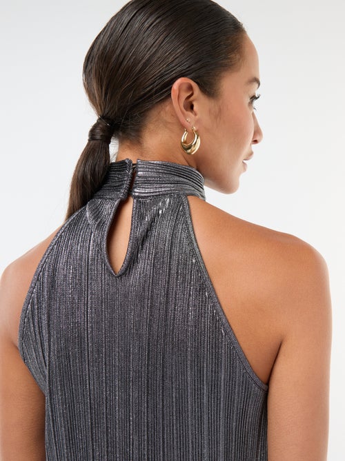 Camiseta de tirantes americana en punto plisado - Kiabi