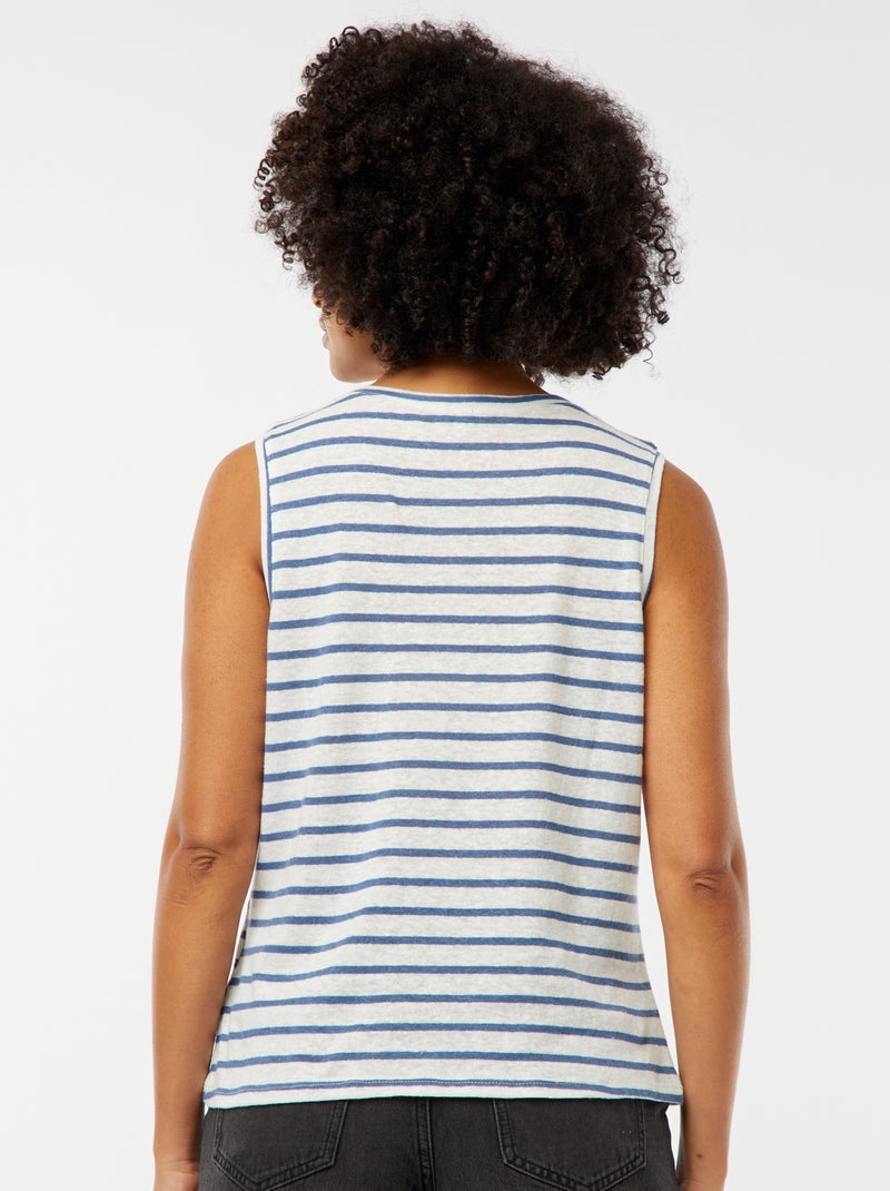 Camiseta de tirantes anchos AZUL - Kiabi