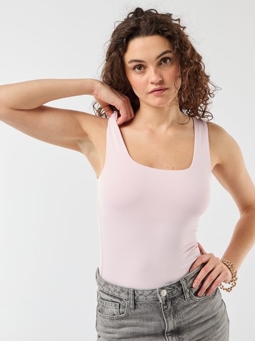 Camiseta de tirantes anchos cuello cuadrado - Kiabi