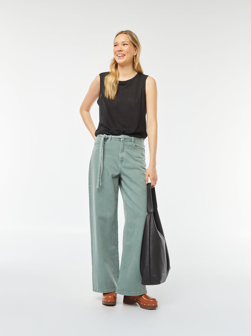 Camiseta de tirantes anchos negro - Kiabi