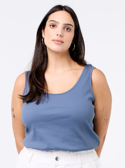 Camiseta de tirantes básica acanalada - Kiabi