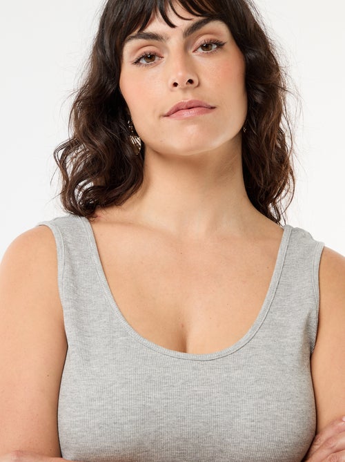 Camiseta de tirantes básica acanalada - Kiabi
