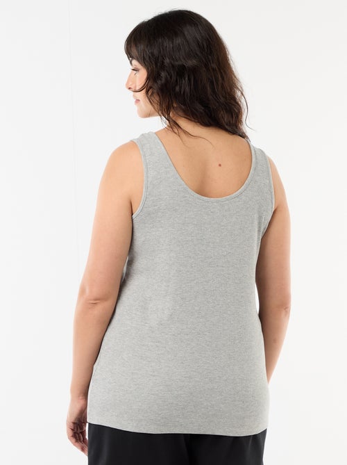 Camiseta de tirantes básica acanalada - Kiabi